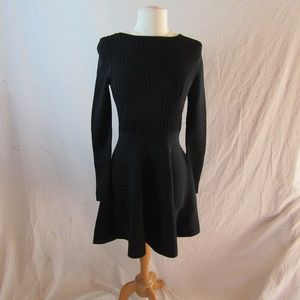 TOPSHOP LBD Lace Up Back Flared Skirt Sz 6 NWT